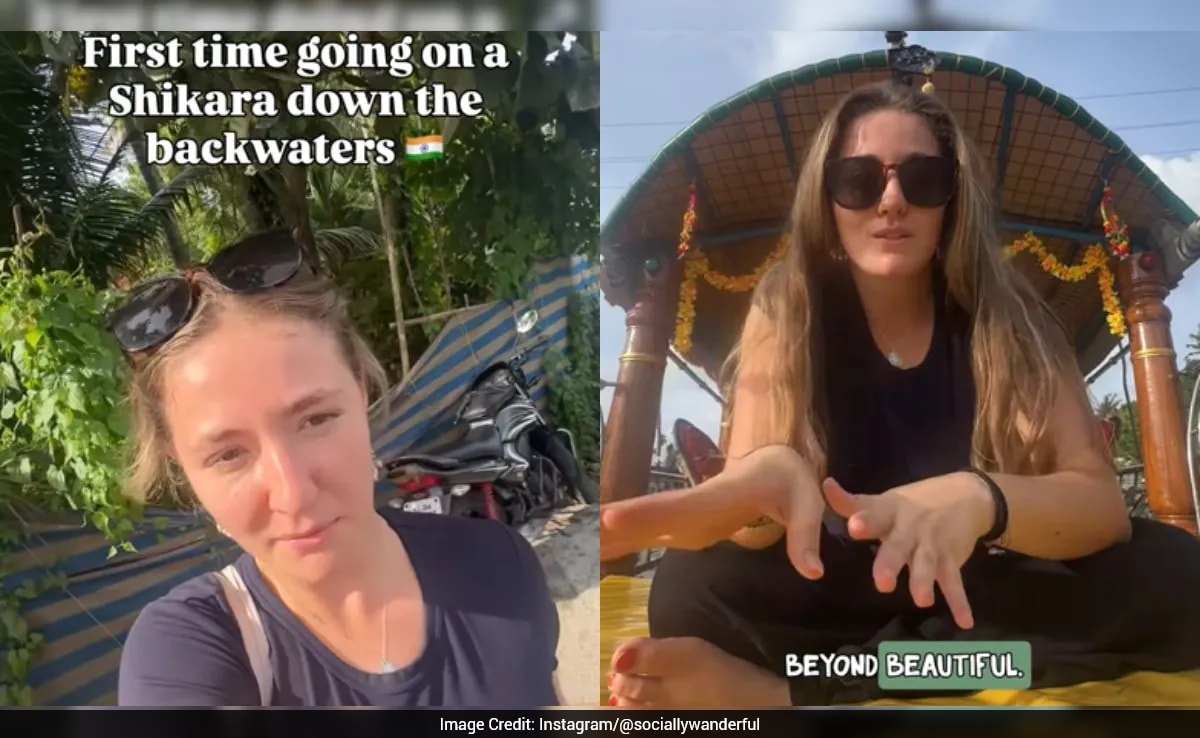 British Woman's Shikara Ride In Kerala's Backwaters Viral: 'Beyond Beautiful'