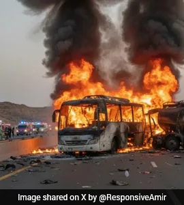 42 Indians Dead In Bus-Tanker Collision Near Medina In Saudi Arabia