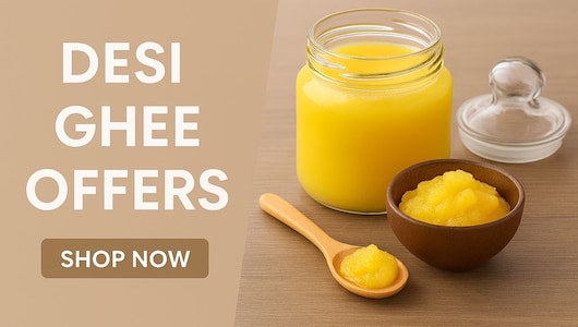Desi Ghee Offers: देसी घी लेने का ये है सबसे अच्&zwj;छा मौका, टॉप ब्रांड के घी अब हो गए हैं बेहद किफायती