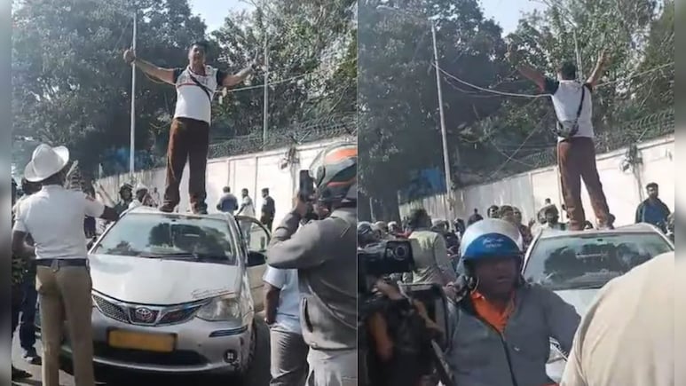 नौकरी छूटने पर घूम गया दिमाग, चलती कैब में की ये हरकत...फिर कार की छत पर चढ़कर करने लगा ये काम