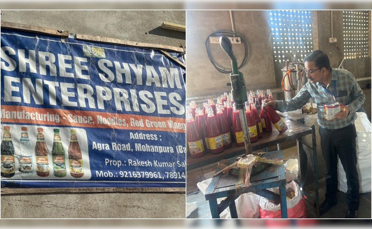 जयपुर के बस्सी में मिलावटी सॉस फैक्ट्री पर कार्रवाई, 500 किलो सॉस जब्त, 1200 किलो नष्ट