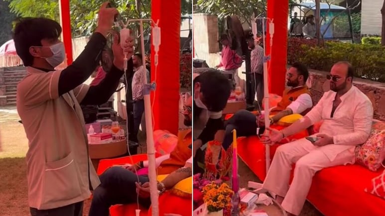 शादी में ‘हैंगओवर ठीक करने’ के लिए IV ड्रिप! Video से उठे बड़े सवाल, यूजर्स बोले- अगला क्या ओपन हार्ट सर्जरी ?