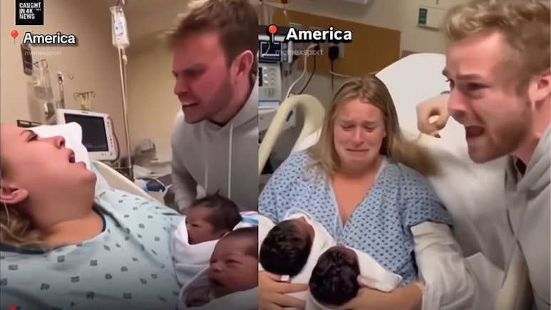 बीवी ने दिए जुड़वां बच्चे, शक्ल देख दहाड़े मारकर रोने लगा बाप, इस VIDEO का सच हैरान कर देगा