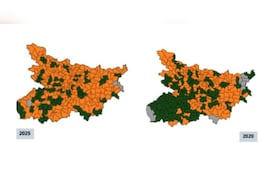 बिहार में एनडीए का जलवा: मैप से समझिए कैसे 2020 की तुलना में 2025 में नीतीश कुमार ने की वापसी