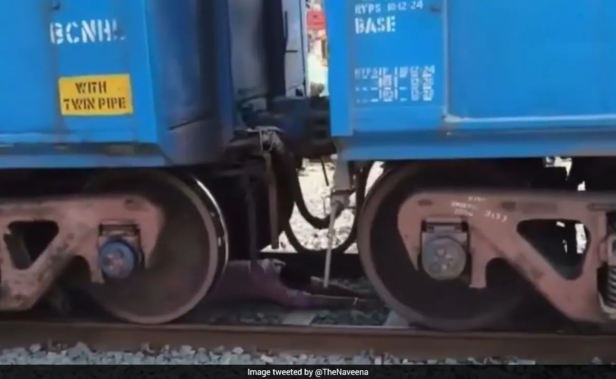 Video: Man Crawls Under Train To Cross Platform In Telangana, Then It Starts Moving