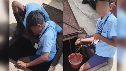 Students Help Clean School Toilet In Siddaramaiah Constituency, Video Viral