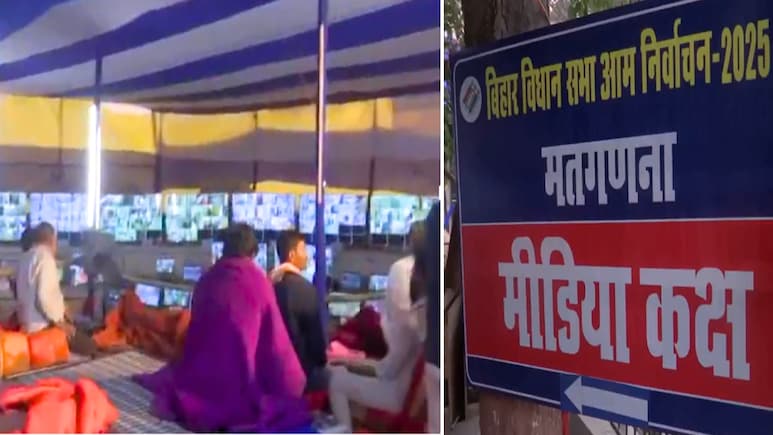 Bihar Chunav Results: पत्रकारों की भी रातभर जागते कटी रात, जरा पटना में मीडिया सेंटर का नजारा देखिए