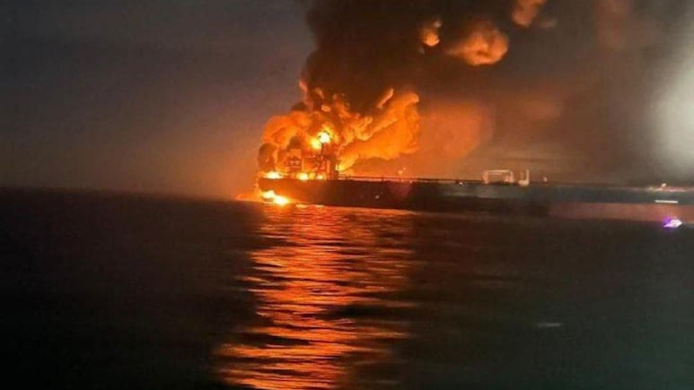 'Virat', Part Of Russia's Shadow Fleet, Hit By Unmanned Vessel In Black Sea