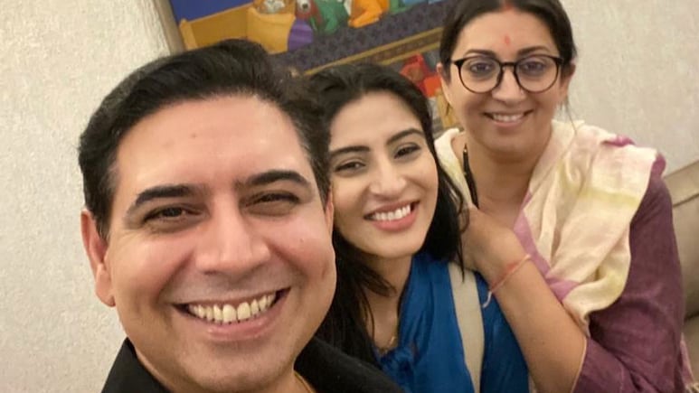 Smriti Irani Congratulates Newlyweds Ashlesha Sawant And Sandeep Baswana: "Some Love Stories Take Interesting Turns"