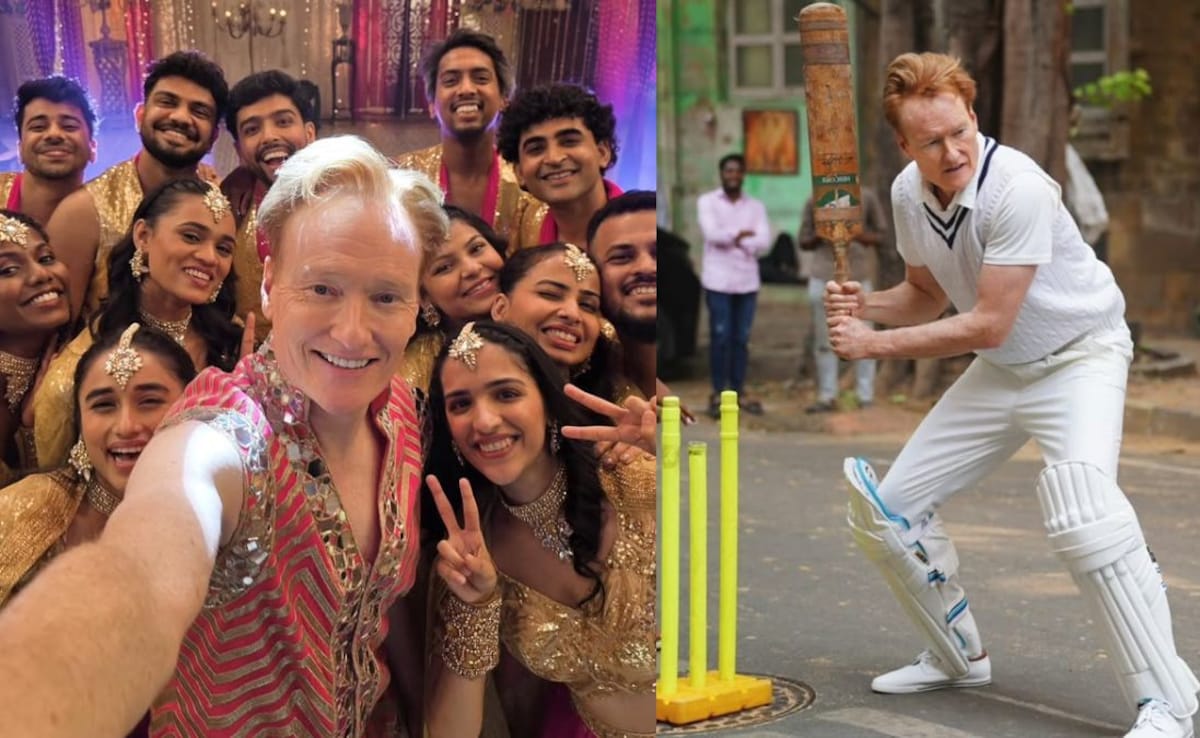 Comedian Conan O'Brien Plays Gully Cricket, Films A "Bollywood Extravaganza" On India Trip