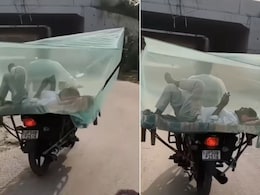 बाइक पर फिक्स की खाट, सड़क पर लेकर निकला, तो देखते ही लोगों की छूटी हंसी, बोले- पूरा अमेरिका डरा हुआ है