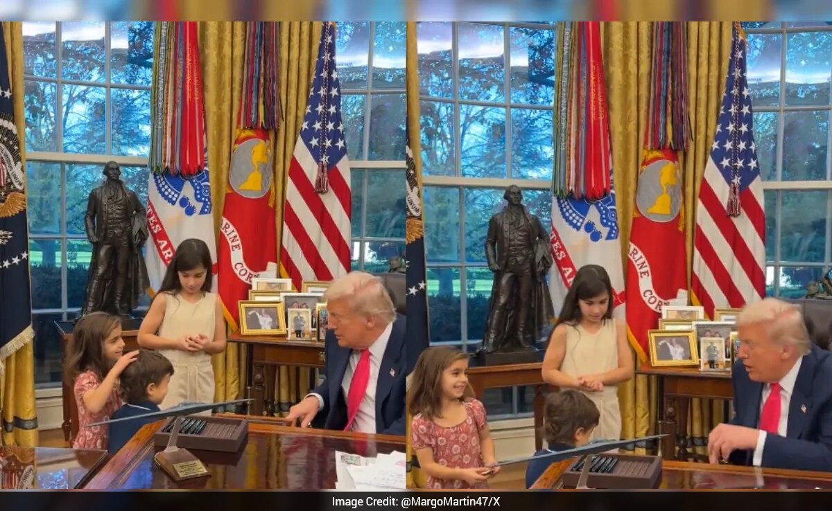 Trump's heartwarming interaction with children at the White House goes viral