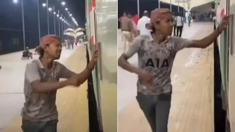 VIDEO: कष्टाच्या पैशासाठी विक्रेता ट्रेनमागे धाव धाव धावला.. नालायक प्रवासी पसार झाला; मन हेलावणारी घटना