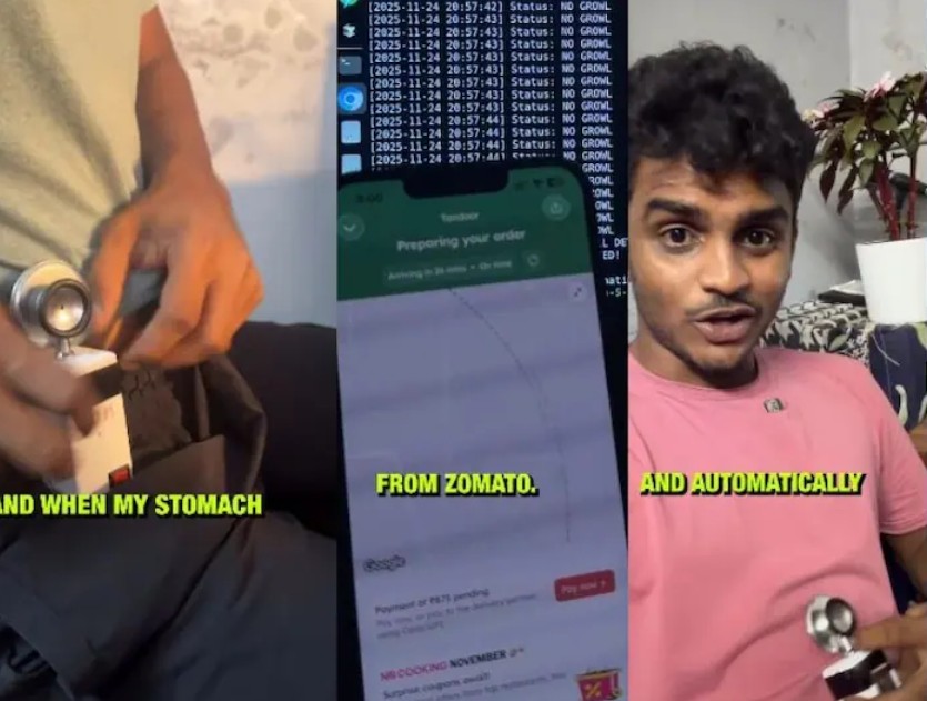 पेट की आवाज सुनते ही खाना ऑर्डर...बेंगलुरु के शख्स का अनोखा जुगाड़ वायरल, इंटरनेट पर मचा रहा है तहलका