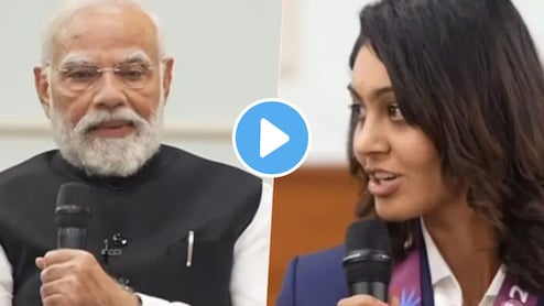 Video: Video: तुमच्या चेहऱ्यावर एवढं तेज, काय आहे यामागचं रहस्य?, हरलीनच्या प्रश्नाला PM मोदींनी दिलं भन्नाट उत्तर