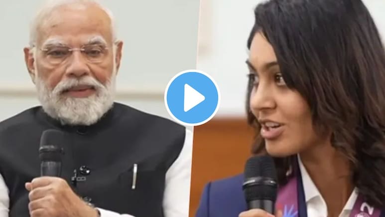 Video: तुमच्या चेहऱ्यावर एवढं तेज, काय आहे यामागचं रहस्य?, हरलीनच्या प्रश्नाला PM मोदींनी दिलं भन्नाट उत्तर
