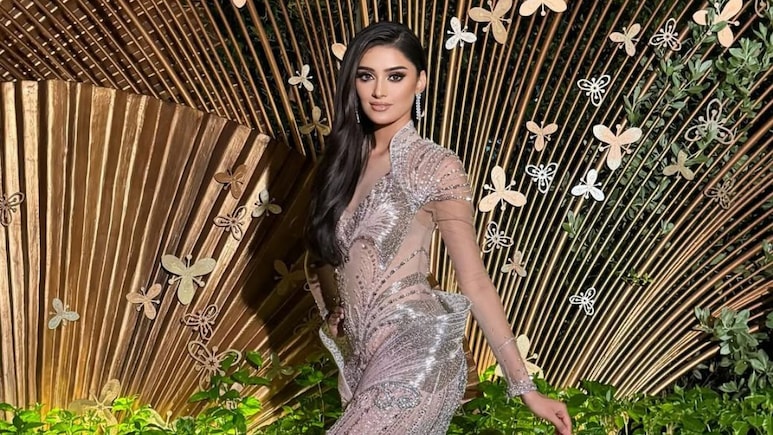 Manika Vishwakarma Stuns In A Sheer Gown At Miss Universe 2025