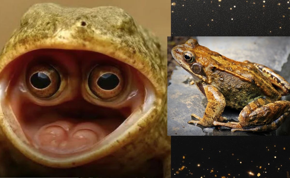 weird frog mutation eyes inside its mouth what is the reason rare ...