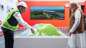 PM Modi Visits Surat Bullet Train Station In Gujarat