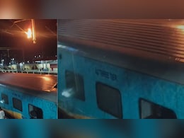 काचेगुडा एक्सप्रेस के एसी कोच के ऊपर बिजली लाइन में लगी आग, रेलवे स्‍टेशन पर मची अफरा तफरी