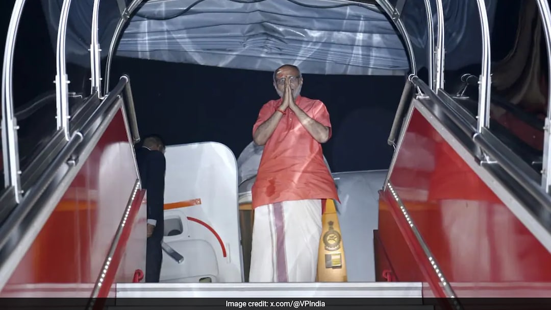 Vice President Radhakrishnan Arrives In Sri Lanka On Two-Day Visit