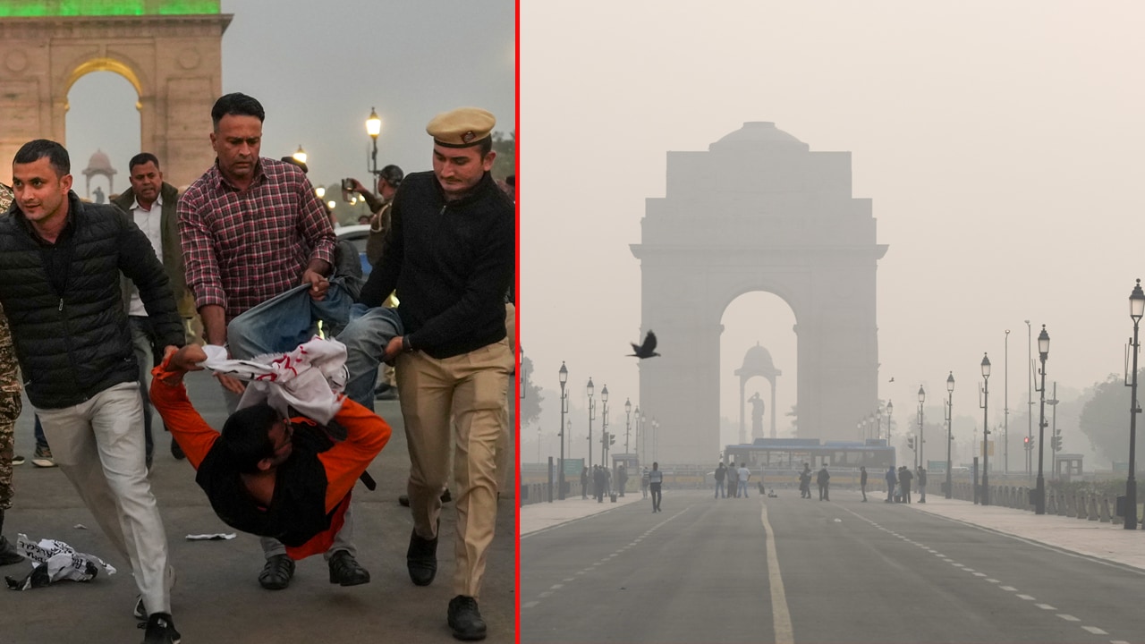 Protesters Gather Again At India Gate Over Air Pollution In Delhi-NCR