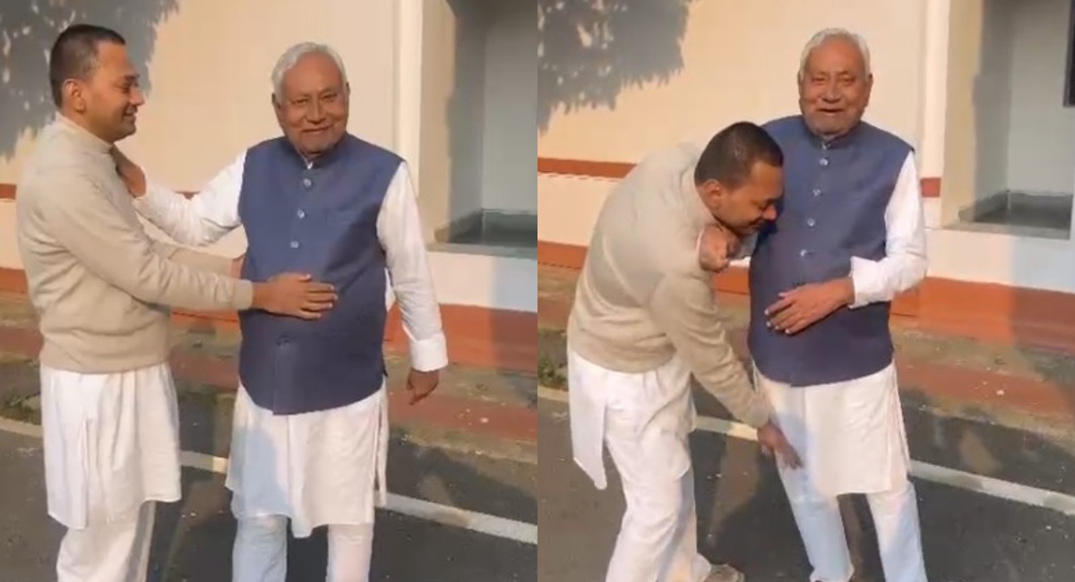 पिता से गले मिले, प्रणाम किया.. सीएम नीतीश के साथ बेटे निशांत का वीडियो