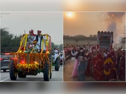 राजस्थान में 101 ट्रैक्टर पर निकली किसान के बेटे की बारात, देखता रह गया हर कोई