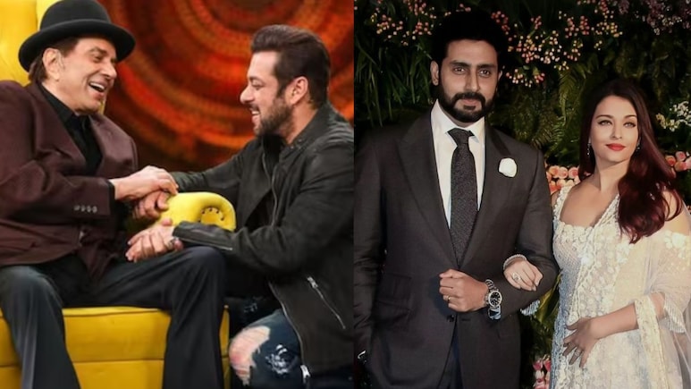 Salman Khan, Aishwarya Rai And Abhishek Bachchan Meet The Deols At Dharmendra's Prayer Meet