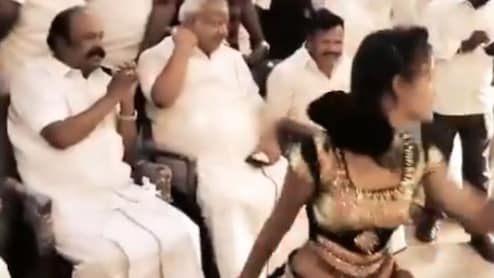 Row Over Viral Video Of Tamil Nadu Minister With Dancers At Birthday Party
