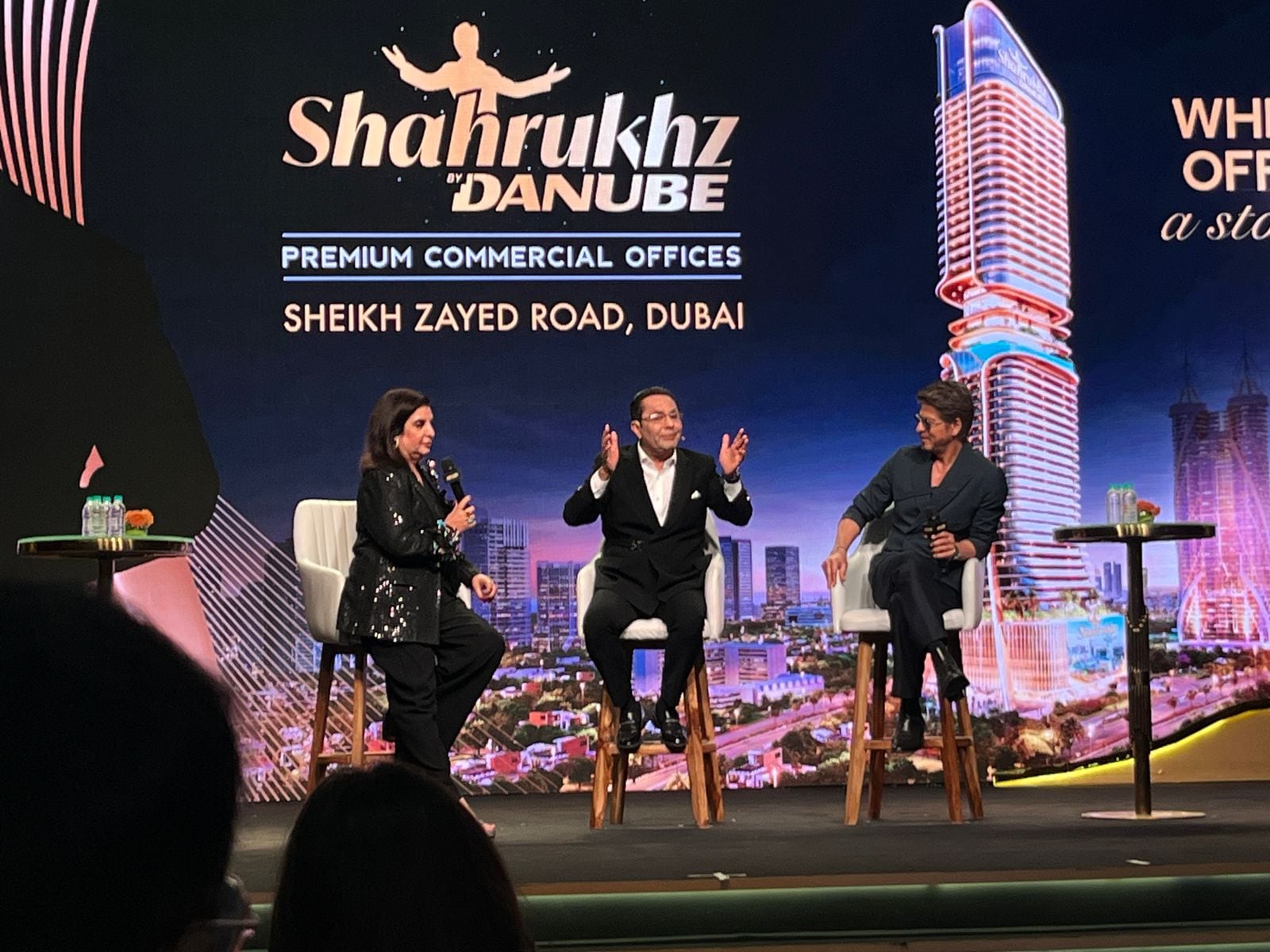 SRK, Farah Khan and Rizwan Sajan at Danube Event