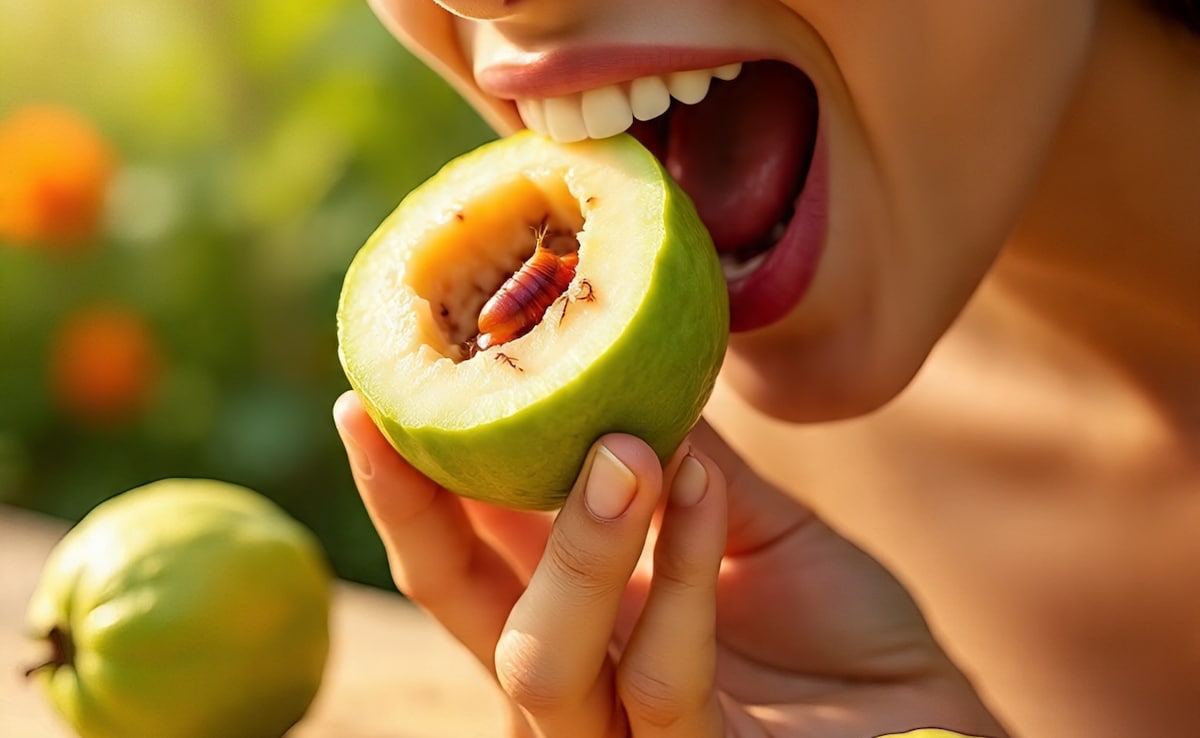 I ate guava with worms what should I do,amrud ka kida khane se kya hota hai, Am I safe after eating a guava with worms Latest and Breaking News on NDTV