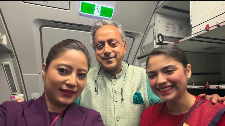 "Like Coming Home": Shashi Tharoor Praises Air India Cabin Crew After Back-To-Back Flights