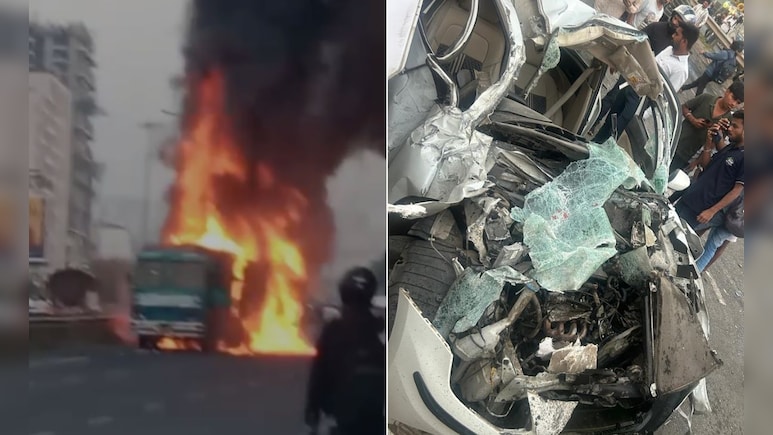 पुणे में बड़ा हादसा, टक्कर के बाद गाड़ियों मे लगी भीषण आग, 8 की मौत, 20 लोग जख्मी, लगा भीषण जाम