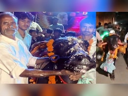 भैंसे 'शेरा' का बर्थडे सेलिब्रेशन, पब्लिक ने जमकर लूटी दावत, DJ पर खूब थिरके गांववाले