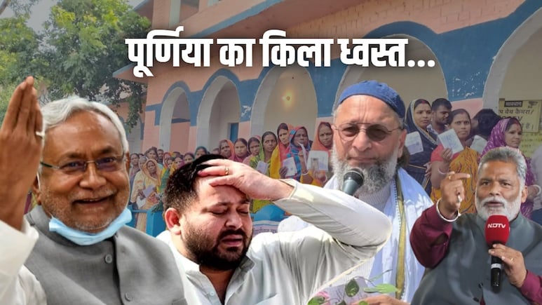 सीमांचल में न पप्पू चले न तेजस्वी, ओवैसी का करिश्मा, NDA ने भी मारी बाजी