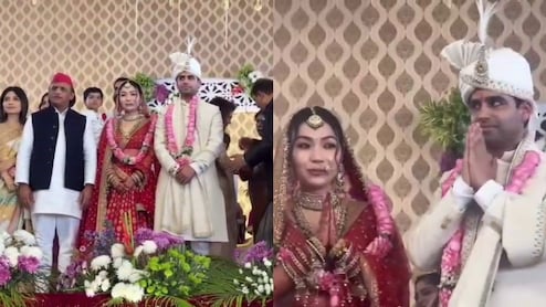 अखिलेश यादव के चचेरे भाई आर्यन की शादी, दूल्हे से ताऊ रामगोपाल बोले- सबके पैर छुओ