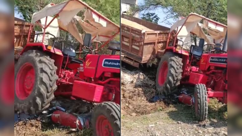आंगन में खड़ा ट्रैक्टर लुढ़का, बाइक सवार दंपति को मारी टक्कर; पति को मौत, पत्नी गंभीर घायल