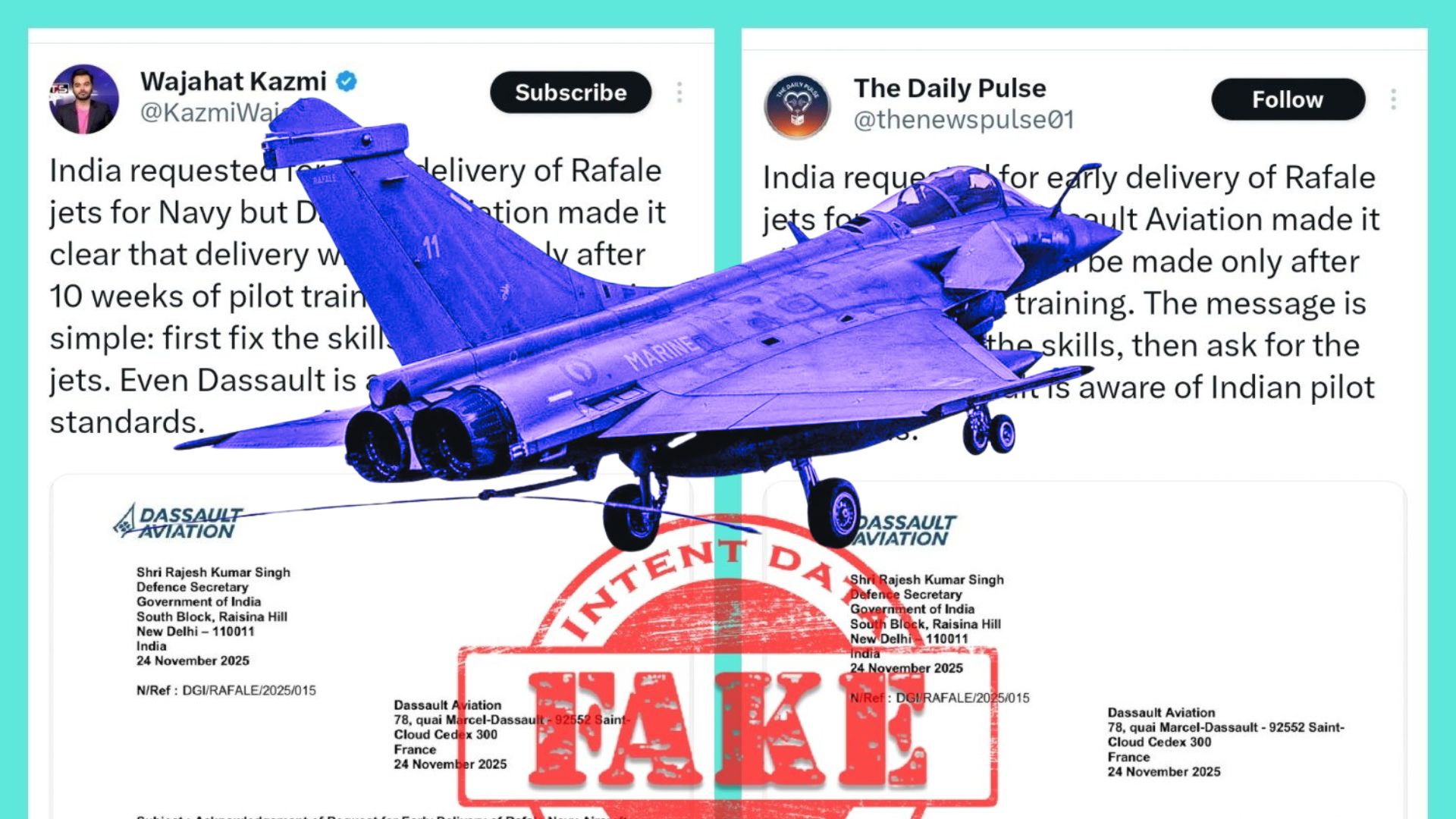 राफेल पर फेल हुई पाकिस्तान की फेक न्यूज! फर्जी लेटर से प्रोपेगेंडा फैलाते हो गया बेनकाब