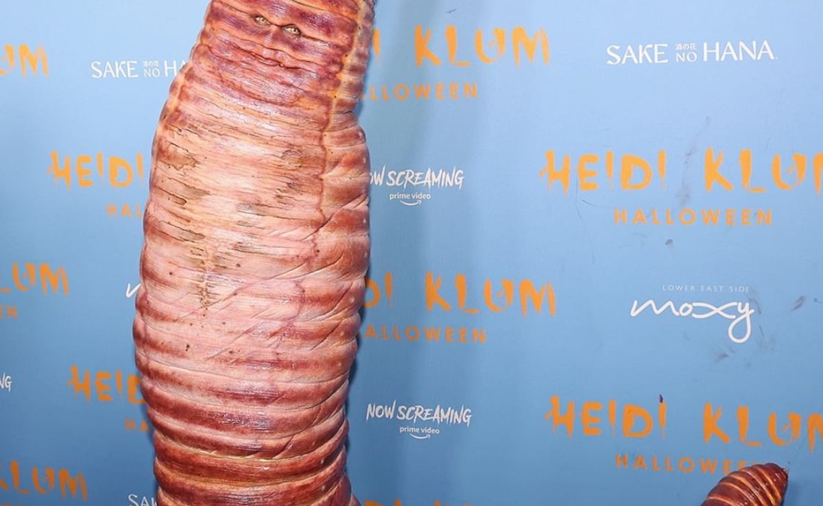 Heidi as a worm Photo: Heidi Klum/ Instagram Heidi as a worm Photo: Heidi Klum/ Instagram