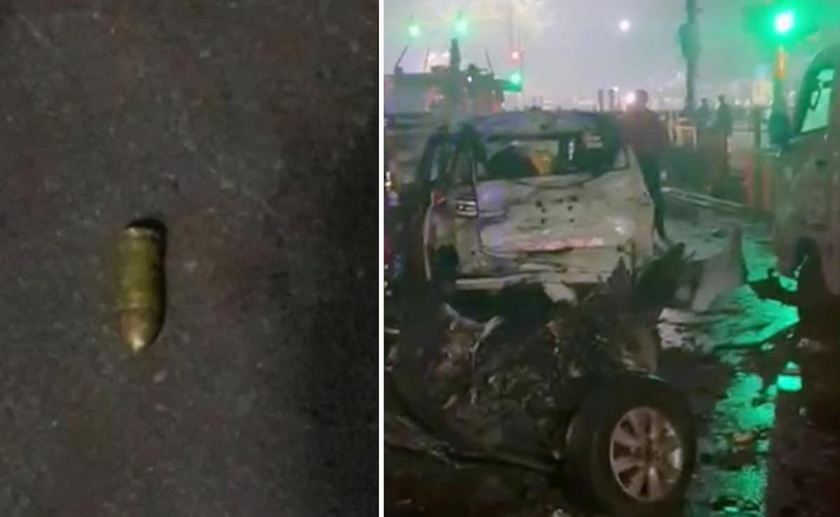 Live Bullet Found On Ground Near Delhi Blast Site