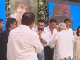 Pic: Emotional Sunny And Bobby Deol Greet Guests With Folded Hands At Dharmendra's Prayer Meet