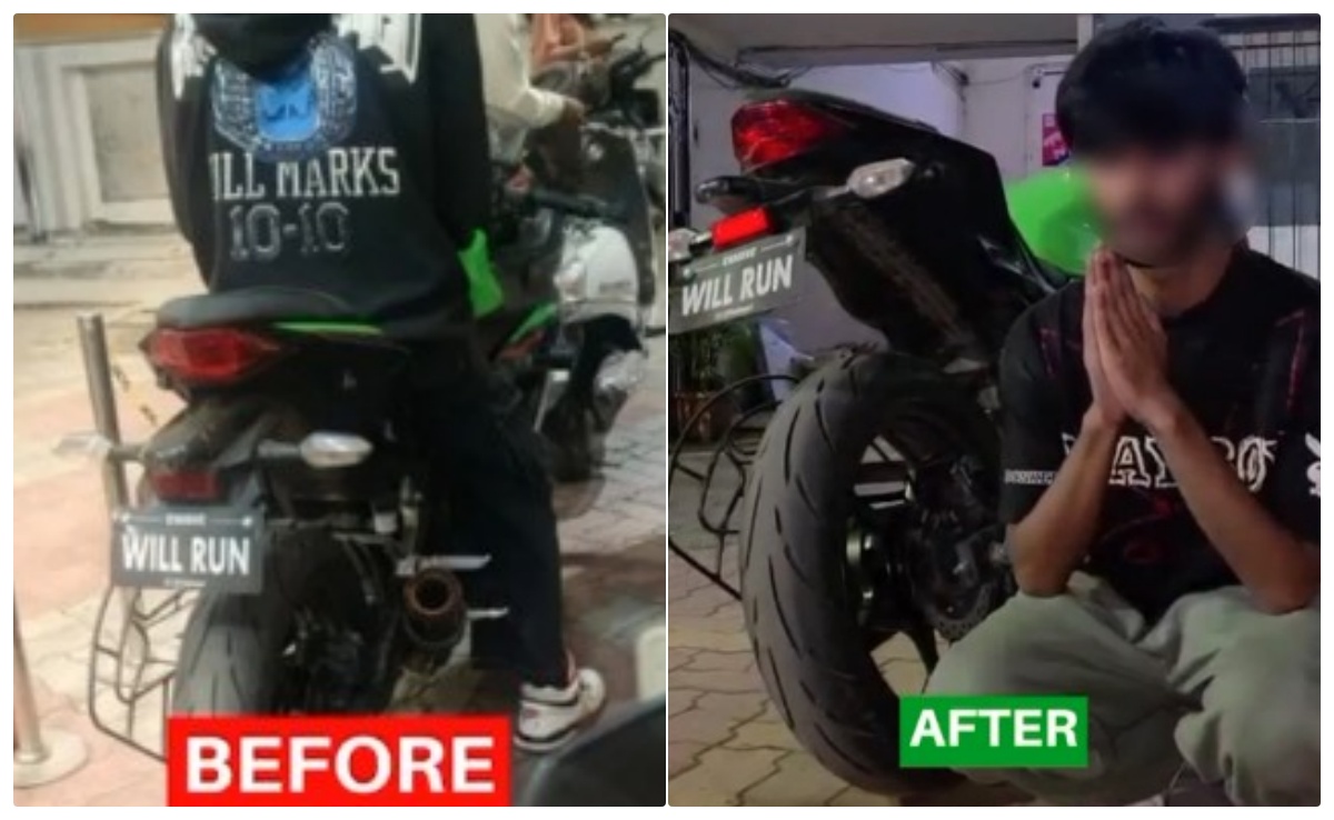 बाइक पर लगाई 'Will Run' वाली नंबर प्लेट, पुलिस को दिया पकड़ने का चैलेंज, ऐसे निकली हेकड़ी