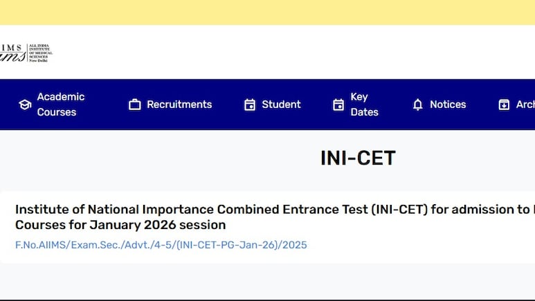 AIIMS Releases Admit Cards For Institute Of National Importance Combined Entrance Test 2026