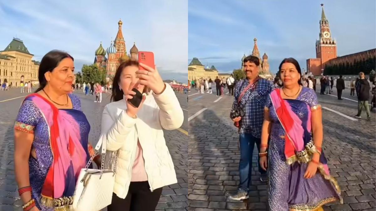 In Viral Video, Indian Woman In Rajasthani <i>Poshak</i> Gets Selfie Requests In Moscow
