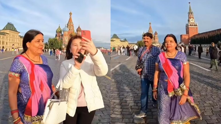 In Viral Video, Indian Woman In Rajasthani <i>Poshak</i> Gets Selfie Requests In Moscow