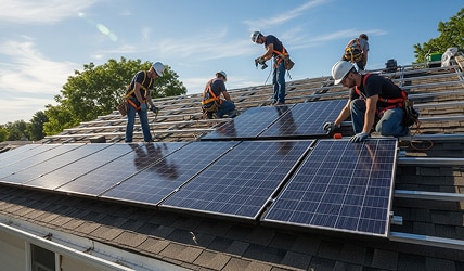 Solar panels renewable energy