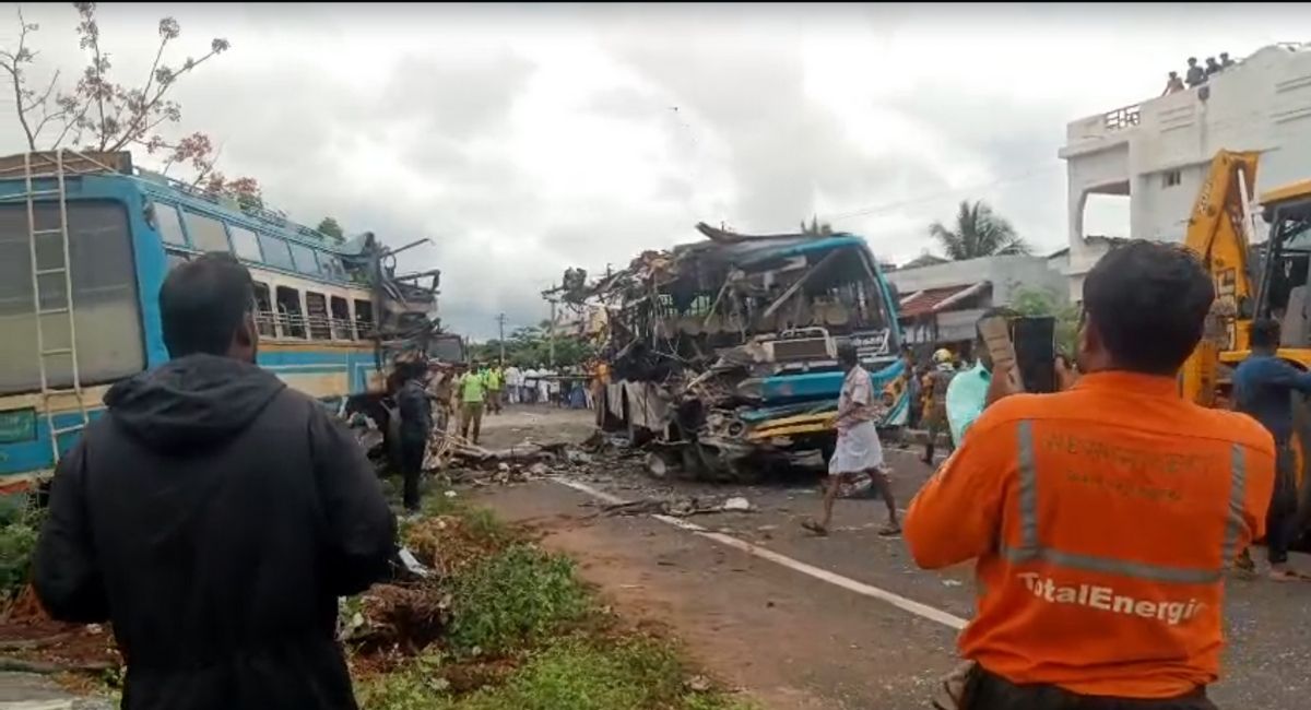 तमिलनाडु के तेनकासी में दो बसों की टक्कर, 6 लोगों ने गंवाई जान