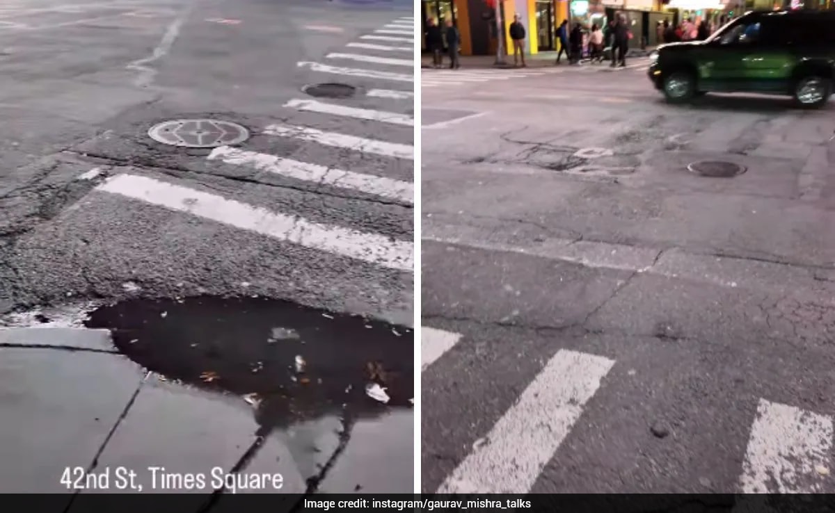 Video van een met plassen gevulde straat in New York gaat viraal Video van een met plassen gevulde straat in New York gaat viraal