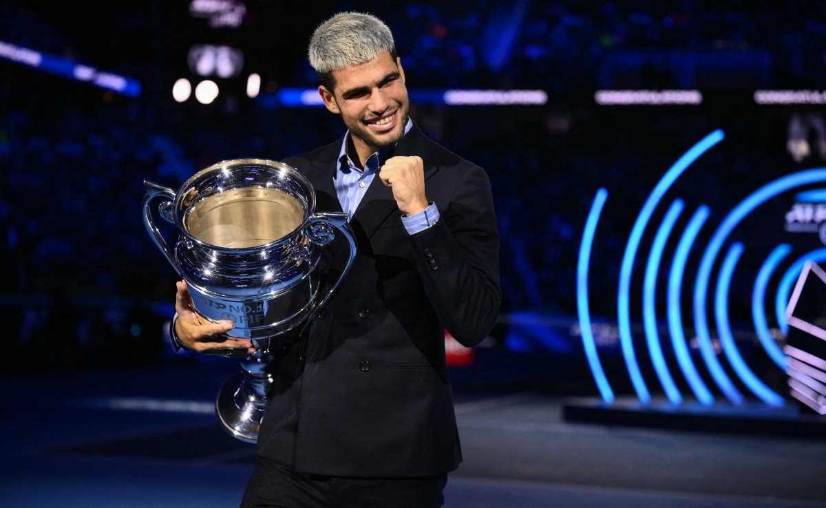 Carlos Alcaraz Beams With Pride As He Lifts Trophy For Year-End No. 1 Player
